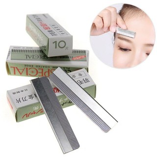 Hàng sẵn có Lưỡi dao cạo lông mày bằng thép không gỉ Lưỡi dao cạo lông mày sắc bén thay thế lưỡi dao cạo lông mày nhỏ Lưỡi cắt tỉa lông mày chuyên nghiệp cạo lông mày lưỡi dao thép không gỉ