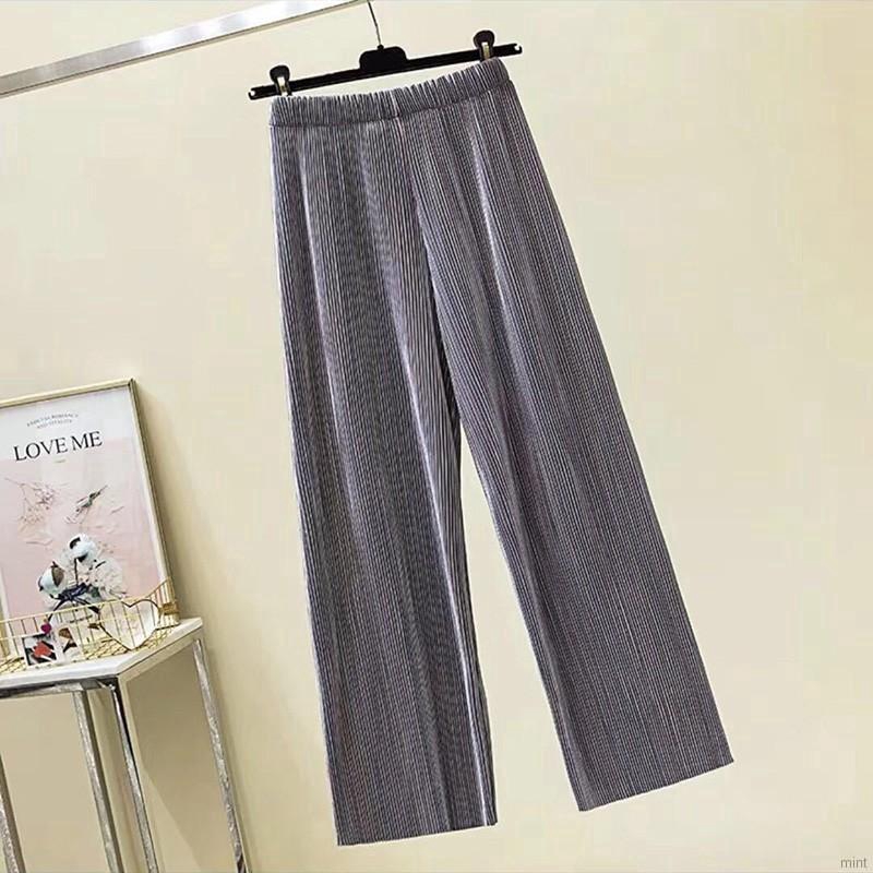 Quần ống rộng vải lụa chiffon thời trang cho nữ | BigBuy360 - bigbuy360.vn