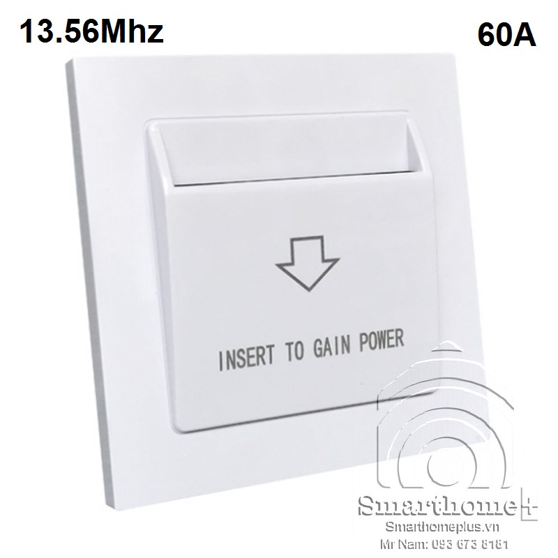 Công Tắc Thẻ Từ Khách Sạn Hình Vuông Công Suất Lớn 60A SHP-KS7 -