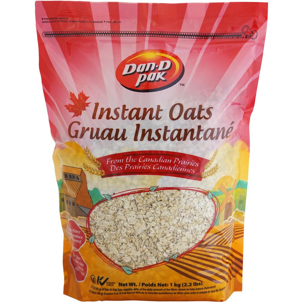 YẾN MẠCH ĂN LIỀN   1KG DAN D PAK SIÊU THỰC PHẨM SẠCH TỐT CHO SỨC KHỎE, SẮC ĐẸP, GIẢM CÂN HẠN CHẾ BỆNH TẬT