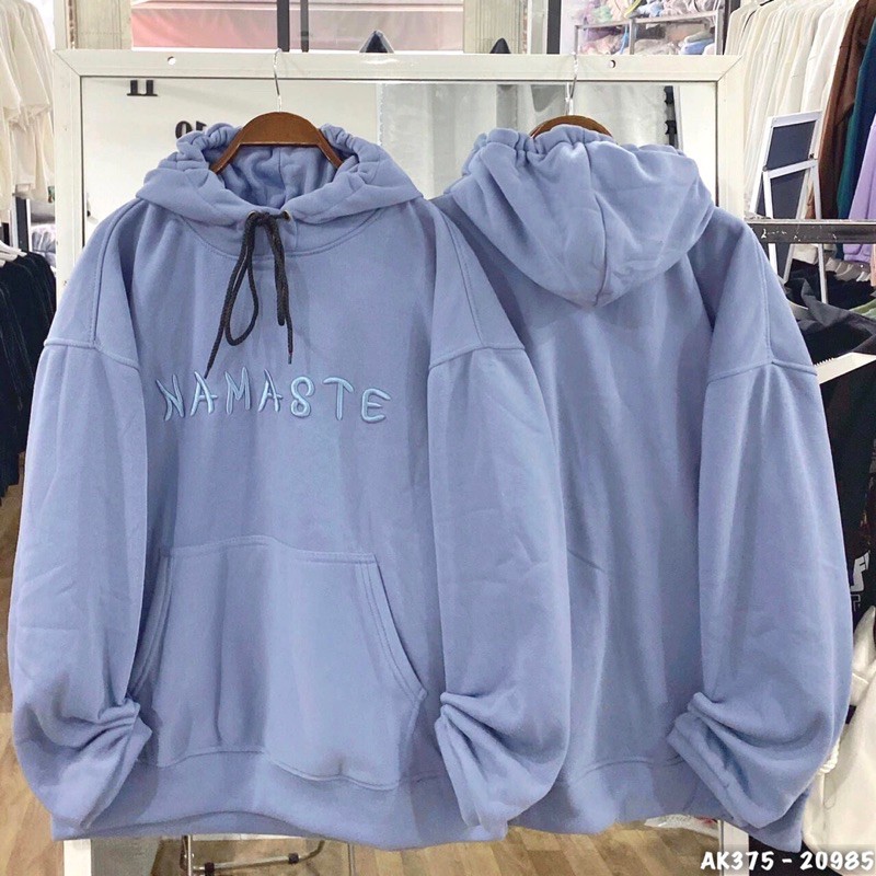 Áo Hoodie Nỉ Bông Thêu NAMASTE Siêu Hot Áo Sweater Nỉ Ngoại Nam Nữ Form Rộng UNISEX NAMASTE - AK3375 | BigBuy360 - bigbuy360.vn