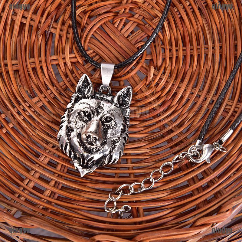 Dây chuyền mặt hình sói bạc phong cách Tây Tạng