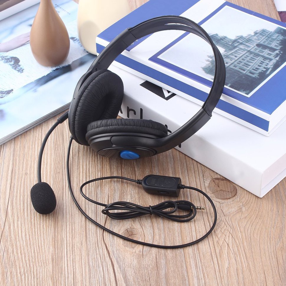 【SUN】Wired Gaming Headset Headphones with Microphone for Sony PS4 PlayStation 4