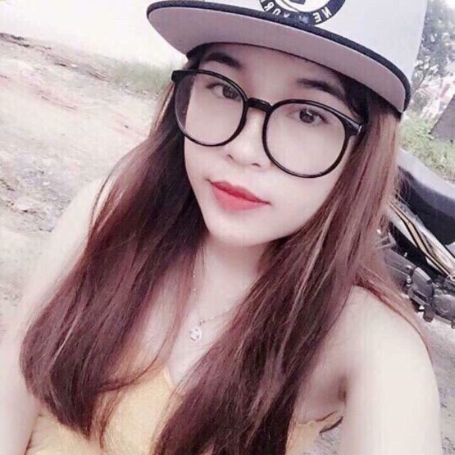 Mắt kính giả cận teen nam nữ thời trang - Gọng kính ngố tròn unisex