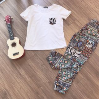 Set áo cotton quần đũi lanh
