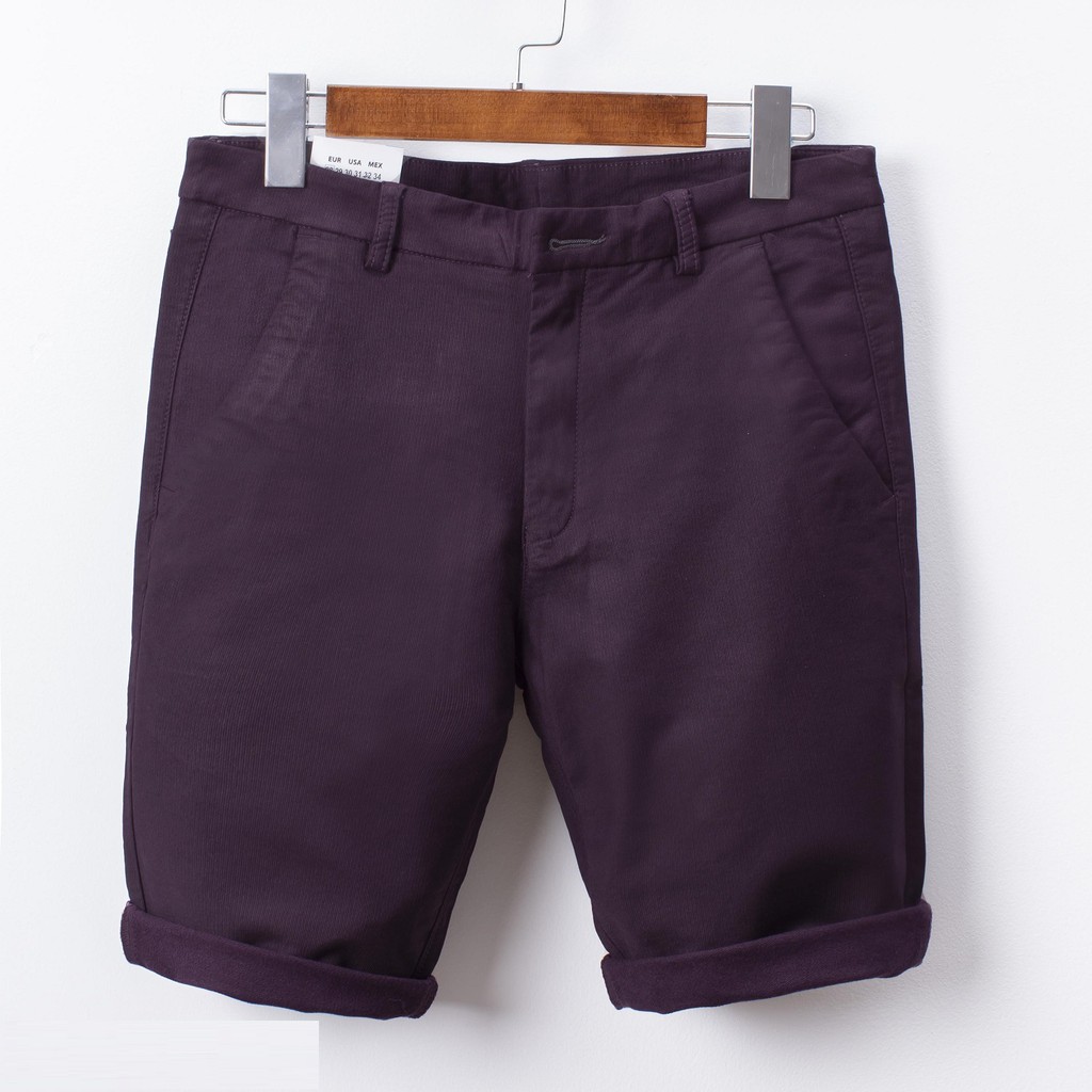 Quần short kaki nam màu tím LADOS - 4019 với thiết kế đơn giản chuẩn năng động