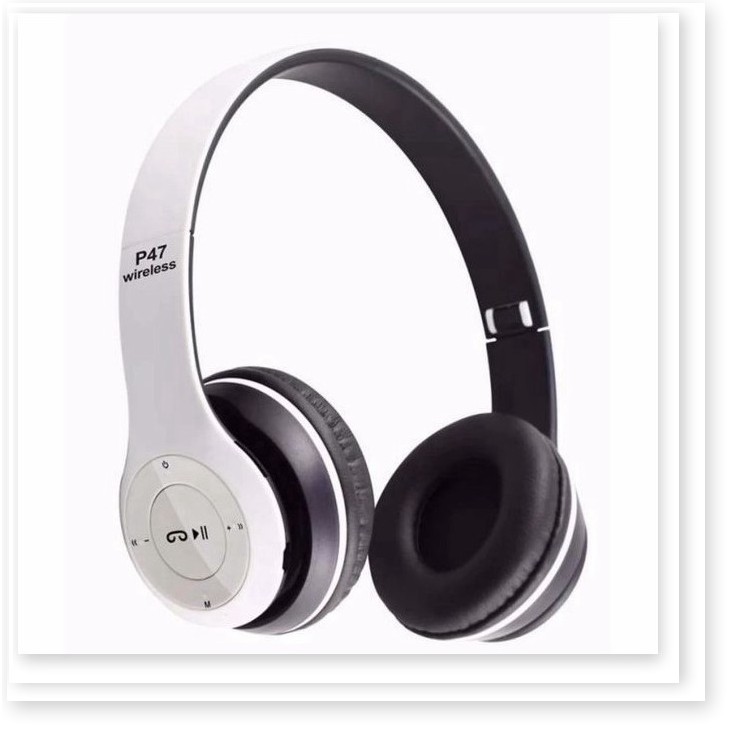 Tai nghe chụp tai cao cấp có khe thẻ nhớ Bluetooth P47 ( đen) | BigBuy360 - bigbuy360.vn