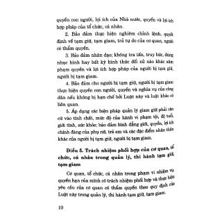 Luật Thi Hành Tạm Giữ, Tạm Giam