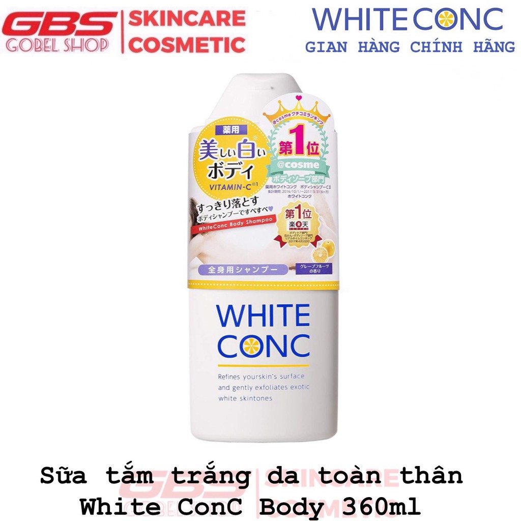 Sữa Tắm Trắng Toàn Thân White ConC Body Nhật Bản