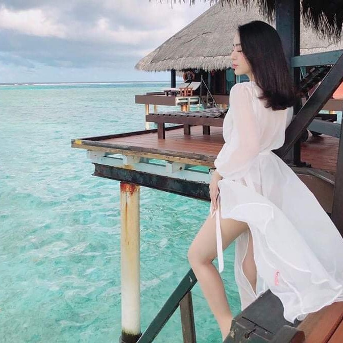 Áo choàng kimono tay bồng dài tay LILY mặc ngoài bikini đi biển BKN06