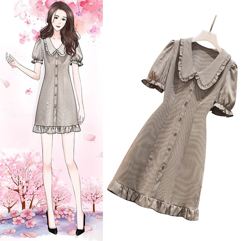 🌸Hàng Order🌸 Váy Bigsize Cổ Bèo Tay Bồng Đính Cúc Dọc Trẻ Trung Năng Động 🌸Hàng Quảng Châu | BigBuy360 - bigbuy360.vn