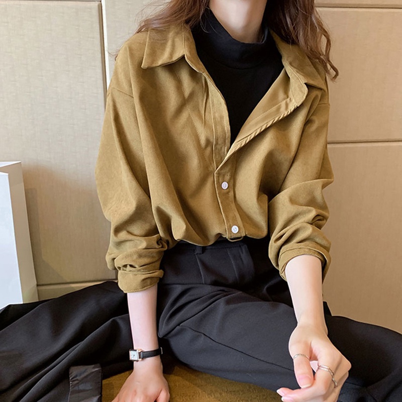 Áo sơ mi tay dài phong cách retro thời trang