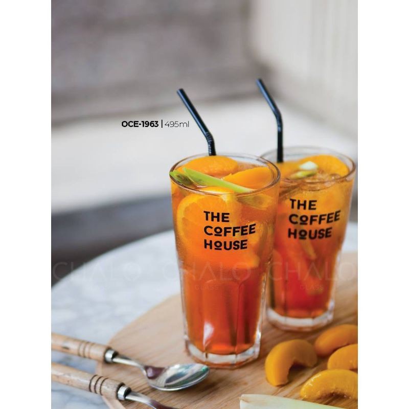 (Hàng Thái Lan) Set 6 Cốc ly thủy tinh đựng trà chanh, trà sữa 420ml dày đẹp chống xước