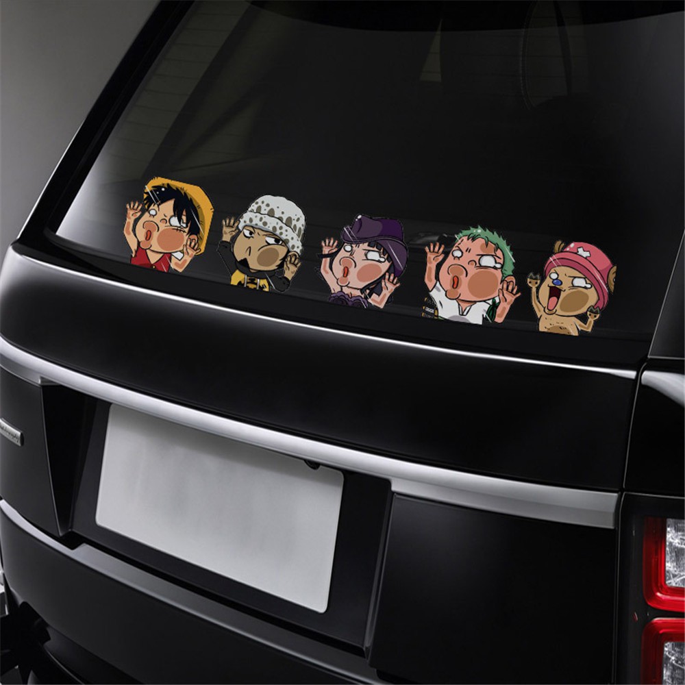 CREATIVE Sticker Dán Kính Xe Hơi Hình One Piece Vui Nhộn