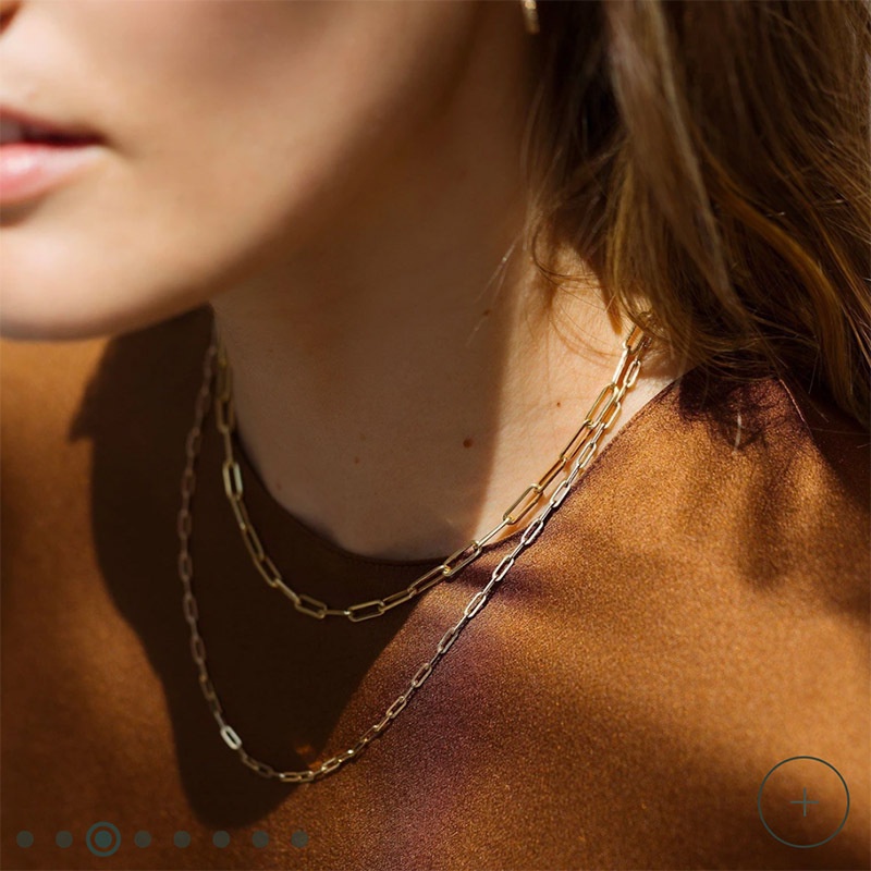 Dây chuyền titan xích chữ nhật rỗng hẹp trơn không gỉ C10