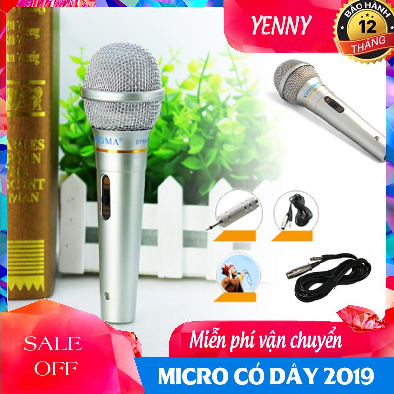 [RẺ VÔ ĐỐI] Mirco có dây chống hú XINGMA AK-319 cao cấp, Nơi bán Micro Karaoke hát trên oto, Mic hát loa kẹo kéo