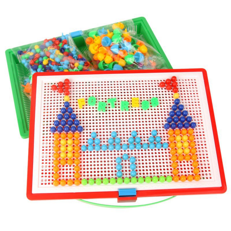 Bộ đồ chơi ghép hạt xếp gắn hình 296 hạt cho bé GDCHOI13