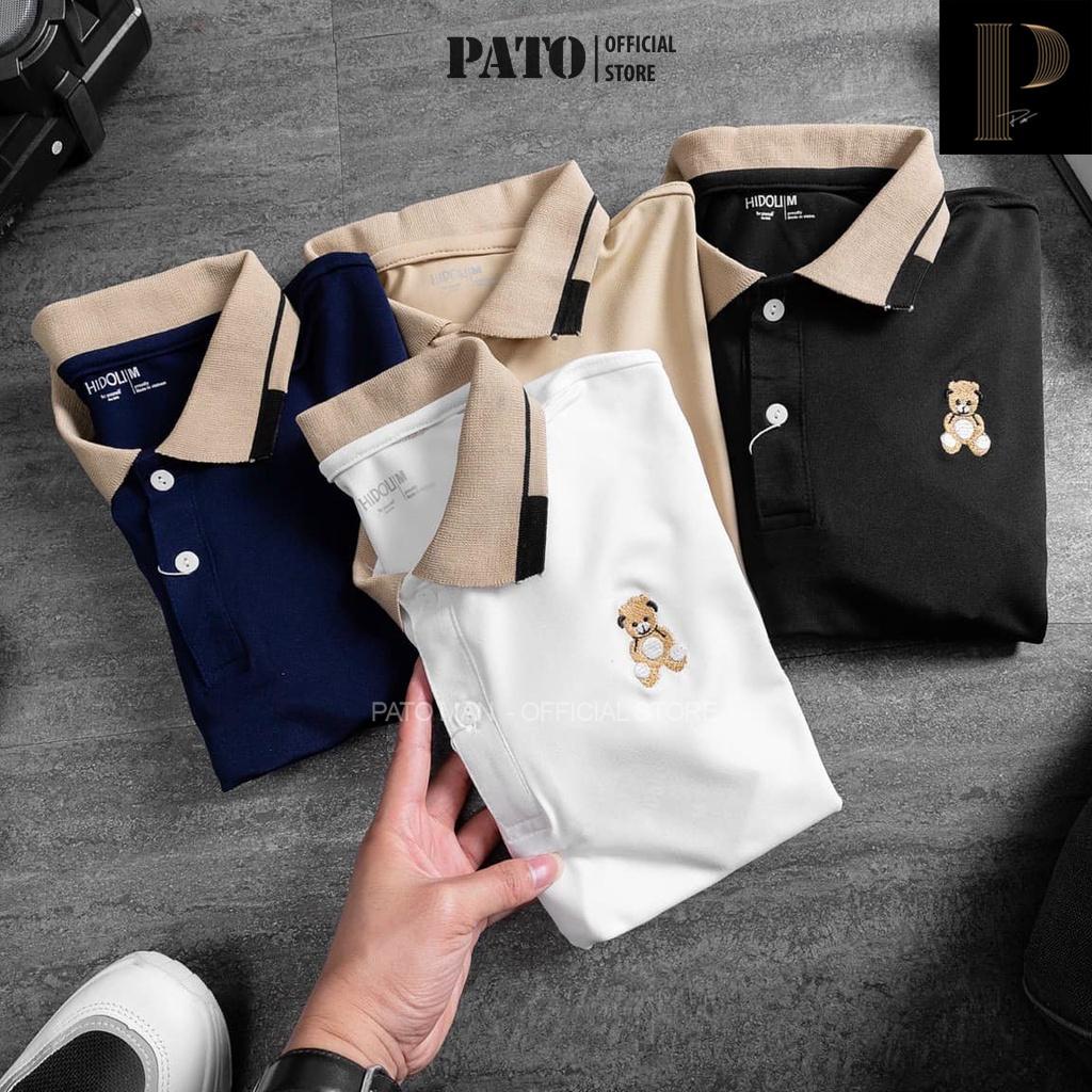 Áo polo nam nữ thêu gấu cổ bẻ Paton Man,chất cotton cá sấu cao cấp không bai dãn phong cách trẻ trung