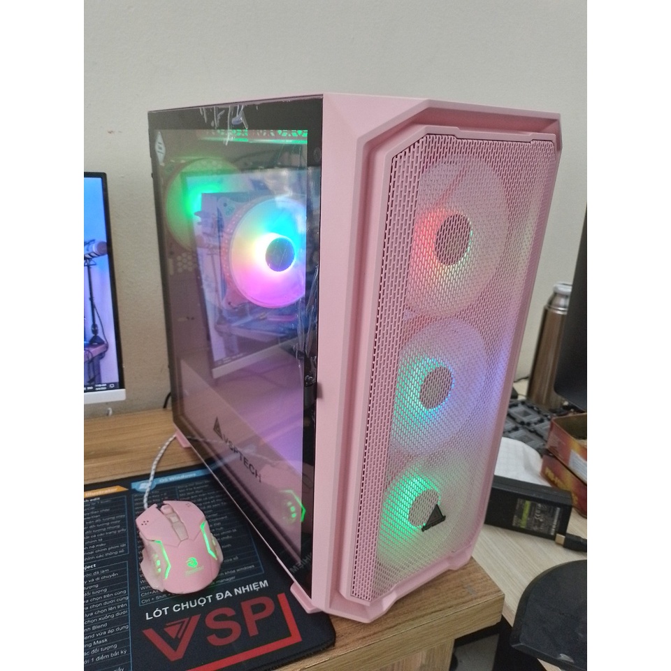 SALE OFF FULL BỘ PC STREAMER HỒNG PINK - BAO AU, LOL, CF, FO4  - I5 4590 750TI | BigBuy360 - bigbuy360.vn