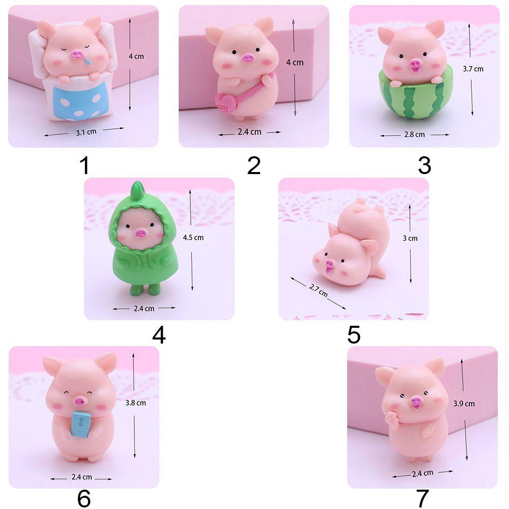 Tượng nhỏ hình lợn resin dễ thương làm đồ thủ công DIY quà tặng trang trí tiểu cảnh và nhà búp bê
