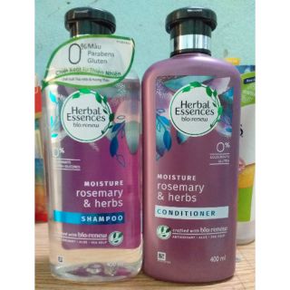 Combo Gội Xả Herbal Essences Thảo Mộc và Hương Thảo 400ml/ chai