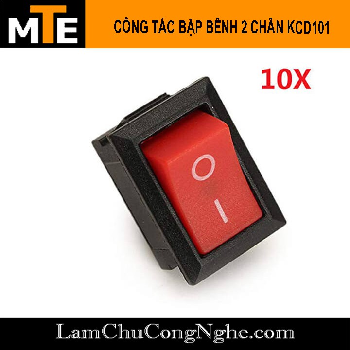 Combo 10 Công tắc bập bênh KCD11-101 6A 250V 2 Chân