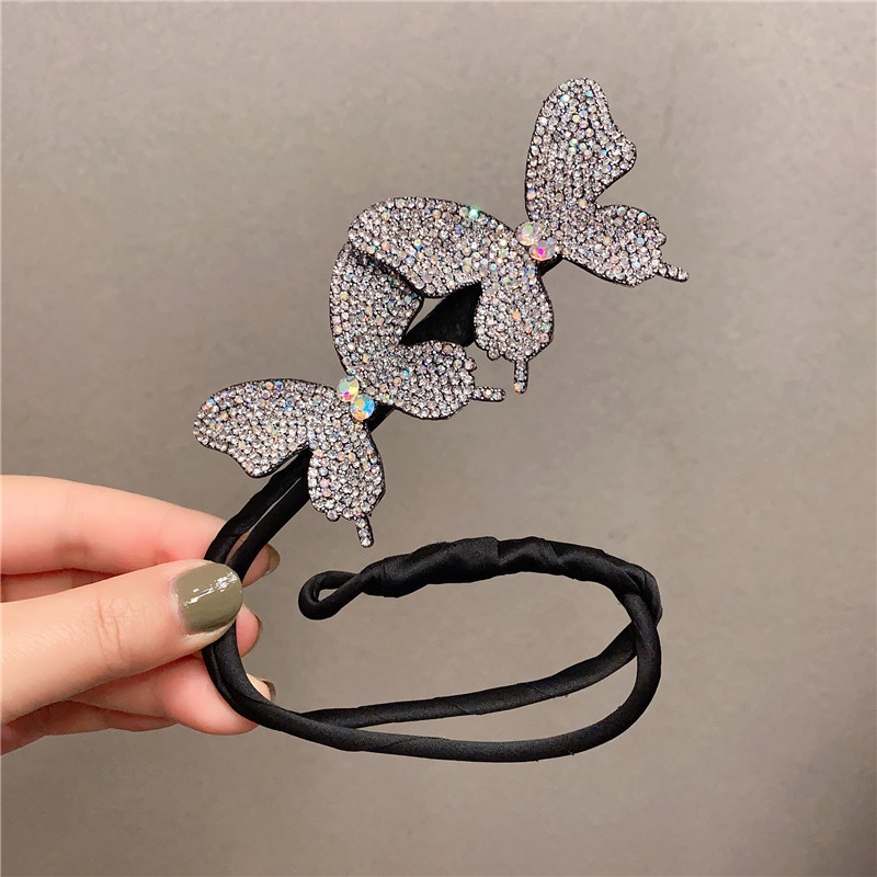 Kẹp Tóc Đính Đá Hình Bướm Thời Trang