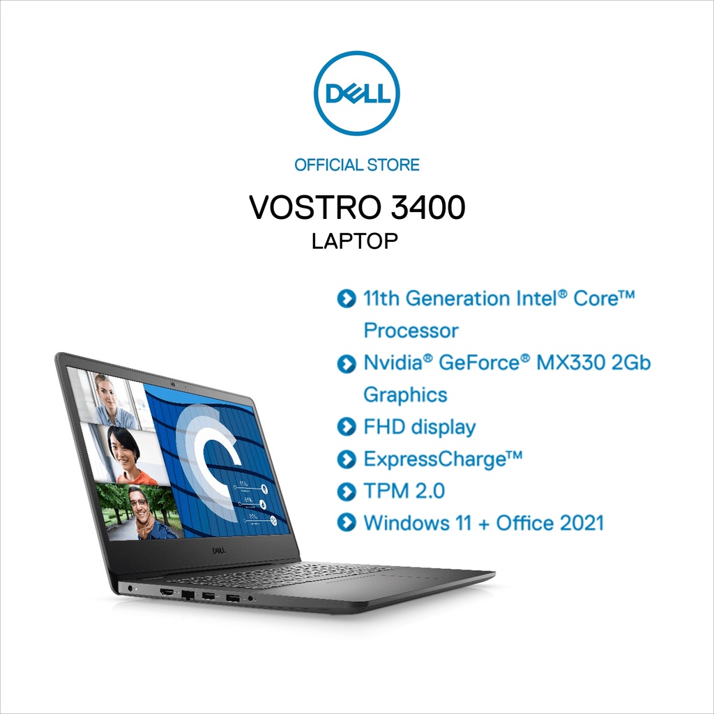 Laptop Dell VOS14 3400 i5-1135G7,8GD4,512SSD,14.0"FHD,W11+Office,2GD5_MX330