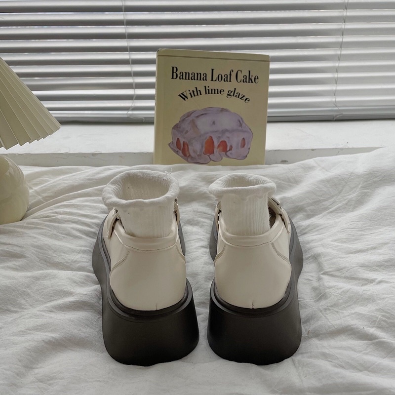 Giày oxford nữ độn đế cao,Giày da ulzzang nữ phong cách Hàn Quốc OX55