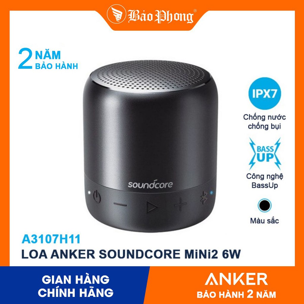 [Mã ELHACE giảm 4% đơn 300K] Loa ANKER A3107H11 Soundcore Mini2 6W - Chính hãng - BH 18 tháng