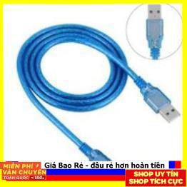 Tốc Độ cao Màu Xanh trong Suốt Cáp Máy In USB 2.0 Loại A để Loại B Nam Kép Che Chắn 1m