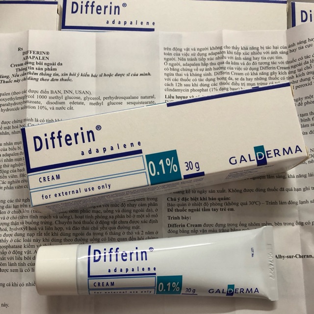 Kem/Gel Differin Adapalene 0.1% Cream tuýp 30g