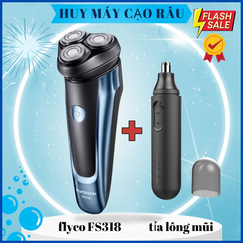 máy cạo râu FLYCO FS 318 , tốp máy cạo râu khô dành cho nam 2022,và Máy tỉa lông mũi thông minh Xpreen AE3803