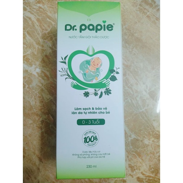 Dr. Papie nước tắm gội thảo dược 230ml