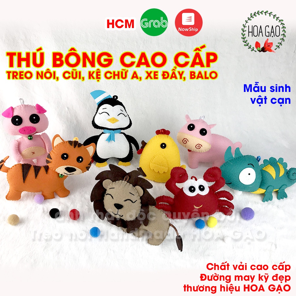 Treo nôi kích thích thị giác, đồ chơi sơ sinh treo nôi cũi xe đẩy kệ chữ A HOA GẠO GTMC mẫu sinh vật cạn chất lượng