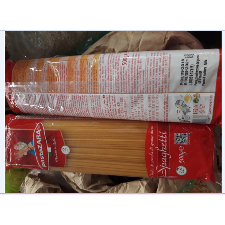 Mỳ ý spaghetti Pasta Zara 500gr