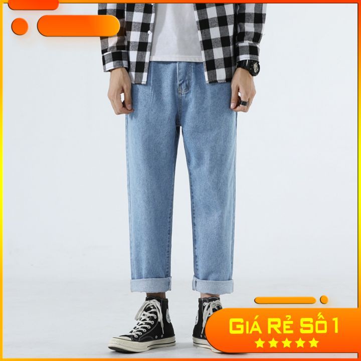 Quần Baggy Nam Quần Jean Baggy Nam [ Xanh Trơn - TR01 ] SIÊU RẺ - Tại Baggy Strore 88 | BigBuy360 - bigbuy360.vn