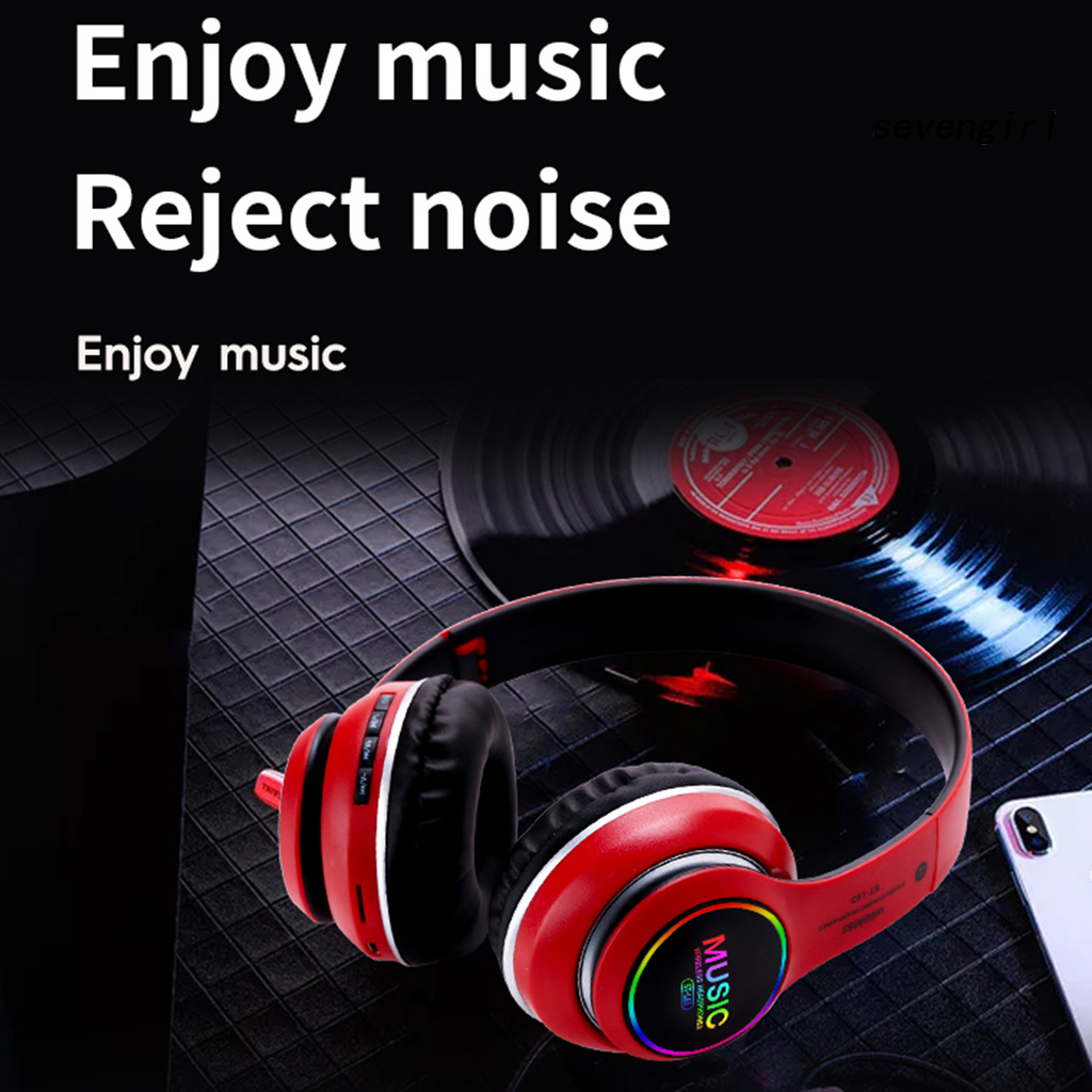 Tai Nghe Sev-St-L63 Bluetooth 5.0 Không Dây Âm Thanh Stereo Có Đèn Led