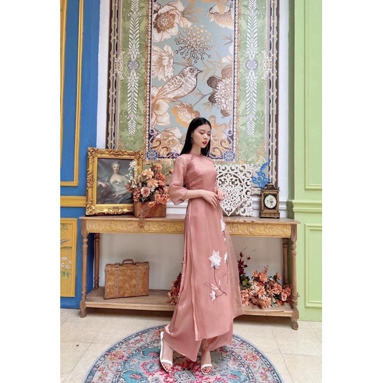 SALE Áo dài tơ ỏrganza