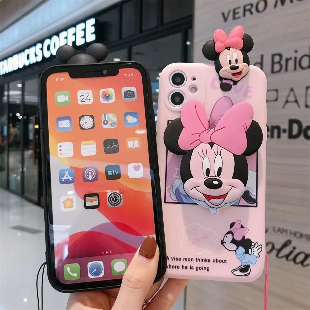Ốp Điện Thoại Họa Tiết Chuột minnie Cho iphone 15 13 14 12 11 pro x xs max xr 6 6s 7 8 plus se 2020