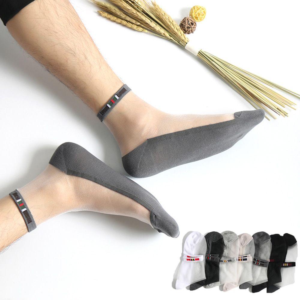 MIQUEL Tất Cotton Lụa Trong Suốt Chống Trượt Thời Trang Mùa Hè Dành Cho Nam