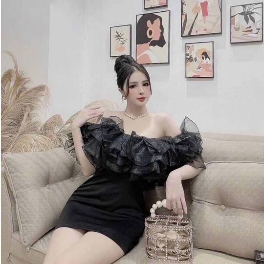 Đầm nữ ngắn ôm body dự tiệc màu váy trắng, hồng, đen đầm nữ xinh cá tính sexy dự tiệc thời trang nữ Arava | BigBuy360 - bigbuy360.vn