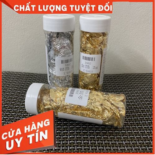 Lá vàng, bạc dùng trang trí bánh kem bánh sinh nhật