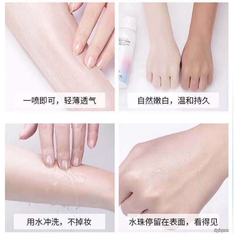 Xịt Chống Nắng ❤𝑭𝒓𝒆𝒆𝒔𝒉𝒊𝒑❤Trắng da Maycreate 150ml Nội Địa Trung