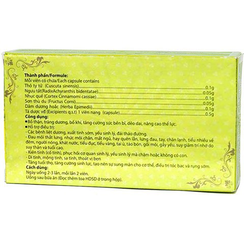 Thịnh Dương Chủng Tử -  Hỗ trợ điều trị liệt dương, xuất tinh sớm