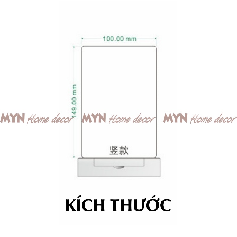 Đèn ghi chú để bàn, trang trí decor phòng ngủ, quà tặng sinh nhật (kèm bút viết) MYN Home