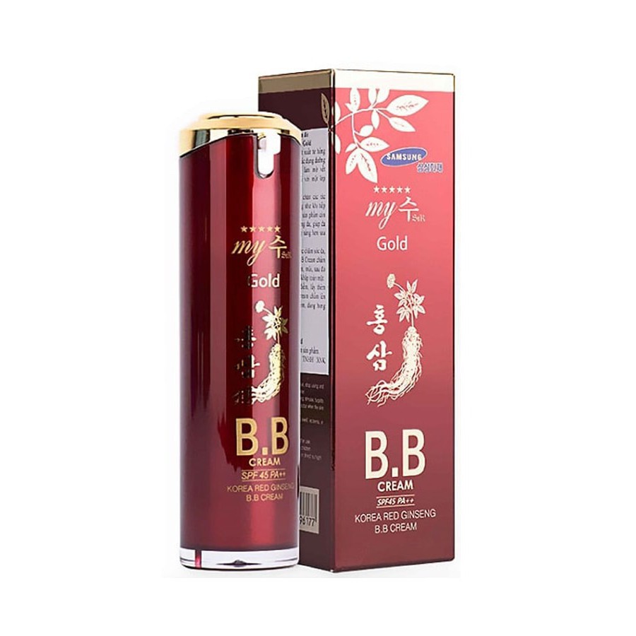 [TRỢ GIÁ] Kem Nền BB Cream Hồng Sâm Đỏ My Gold SPF45 PA++ 40ml có tác dụng dưỡng da, cấp ẩm chống nắng cực hiệu quả