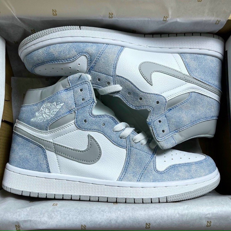 [Full box] Giày Jordan1 Hyper Royal Cao Cổ - Giày Thể Thao JD1 Nam Nữ xanh nỉ cao cổ mới 2021