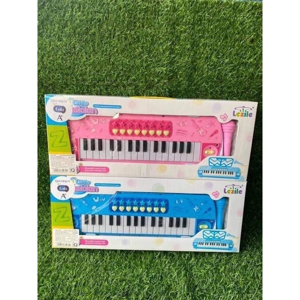 ĐỒ CHƠI ĐÀN PIANO CÓ MICRO VÀ NHẠC ĐÈN CHO BÉ ( TẶNG 3 PIN AA)