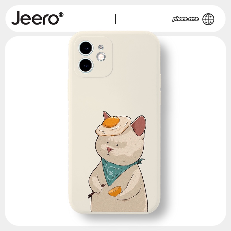 Ốp lưng JEERO mềm hoạt hình cặp đôi dễ thương đẹp độc lạ cho iphone 14 13 12 11 Pro Max SE 2020 X XR XS 8 7 6S 6 Plus kute HFF657